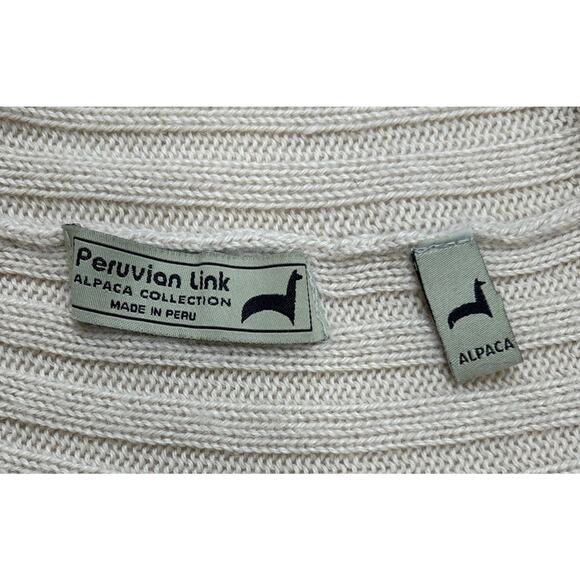 Peruvian Link Alpaca Collection Open Front Cardigan Pockets Knit Shawl One Size - Picture 5 of 8